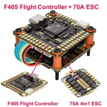 S33c4d3781f934fbbb59f64bac3202936q.jpg Contrôleur de vol F405 F405HD / F7 F722 / F4 V3S Plus FC + 60A 4-en-1 BLheli_S ESC Stacks 30.5*30.5mm pour drone de course FPV RC