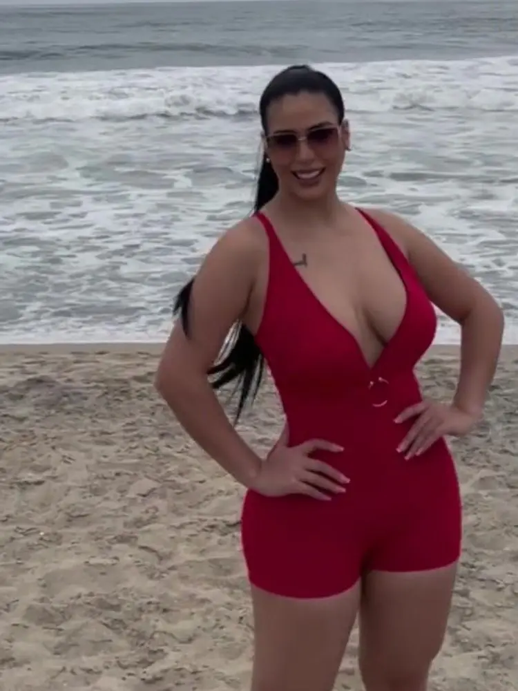 Deep V Shapewear Swimsuit One-Piece Sleeveless Push Up Bodysuits Swimwear Sexy Summer Beachwear Micro Korean Monokini for Women