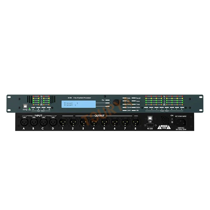 3.6SP4.8SP professional stage performance bar digital audio processor in and out DSP4 in 8 out 3 6