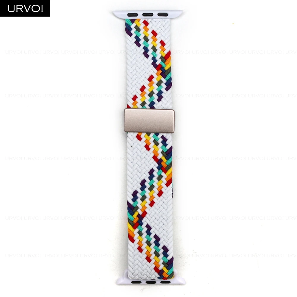 Braided Elastic Nylon Wristband with Magnetic Fold Buckle