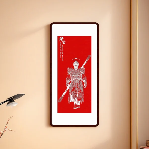 手工拓印画-悟空-红色-91*45-11