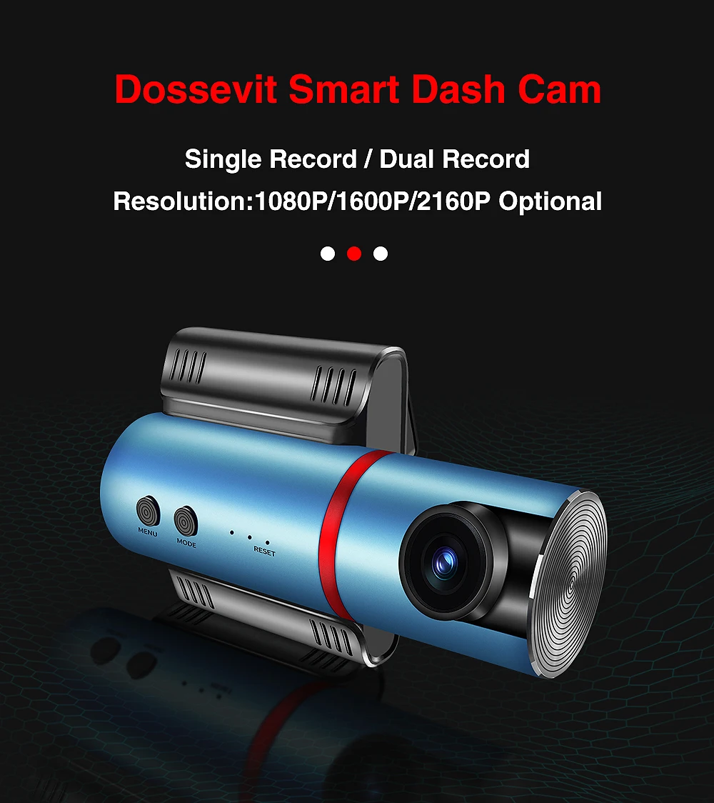 Dossevit Car Dash Cam 2160P HD Night Vision Mini Wifi Car DVR Android 4K Dual Camera 24H Parking Monitor Recorder Dash Board rearview mirror camera