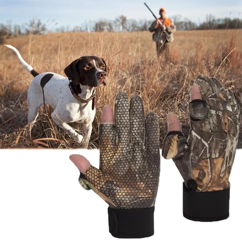 Gants de chasse tactiles anti-dérapants automne-hiver - Protection complète pour pêche et marche