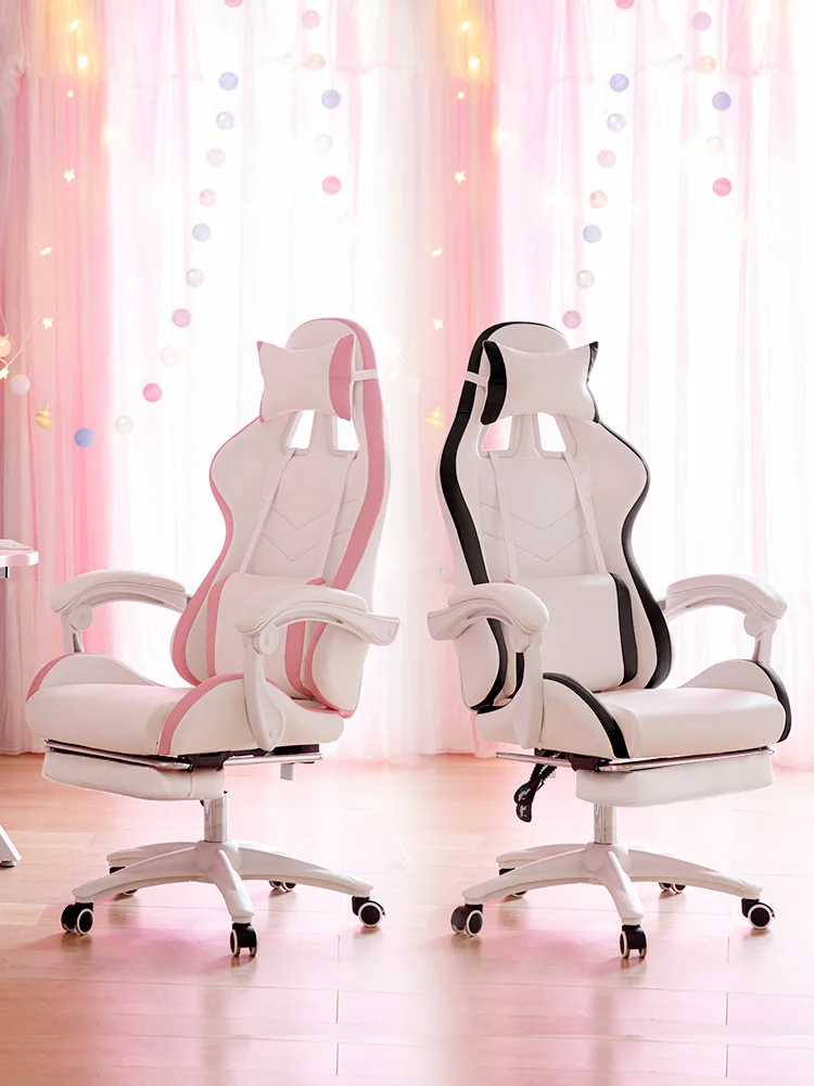 Autofull Pink Gaming Chair Bunny  Pink Gaming Chair Footrest - Pink Gaming  Chair - Aliexpress