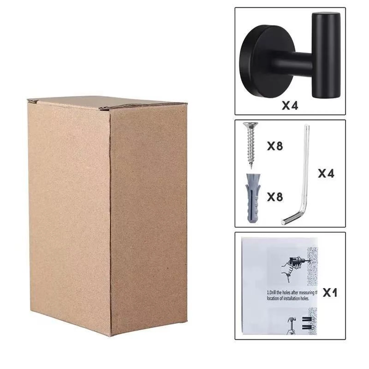 Bath Towel Hooks SUS 304 Stainless Steel Storage Holder Hook Heavy Duty Coat Hanger Bathroom Livingroom Wall Mounted Wall Hook towel hooks