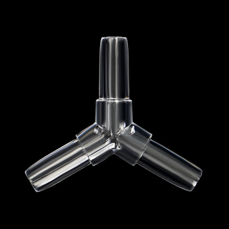 Aquarium Tubing Connectors 10Pcs Aquarium Airline Tubing Connectors Fish Tank Transparent Air Tube Adapters for 4mm Inner Diameter Air Line Hose