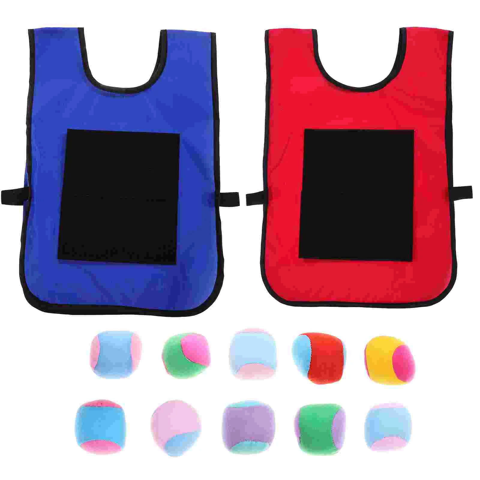 12 Pcs Kids Outdoor Toys Sticky Vest for Ball Props Bumper Balls Parent-child 5