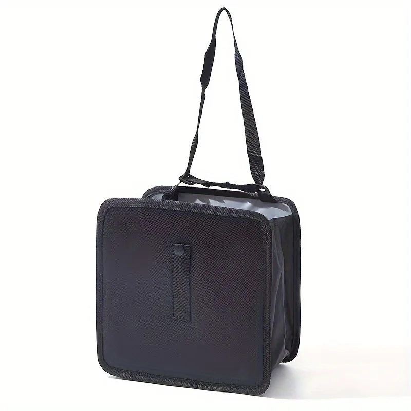 1Pc Durable polyester car trash can, foldable and portable multifunctional seat, back hanging storage bag, car storage bag