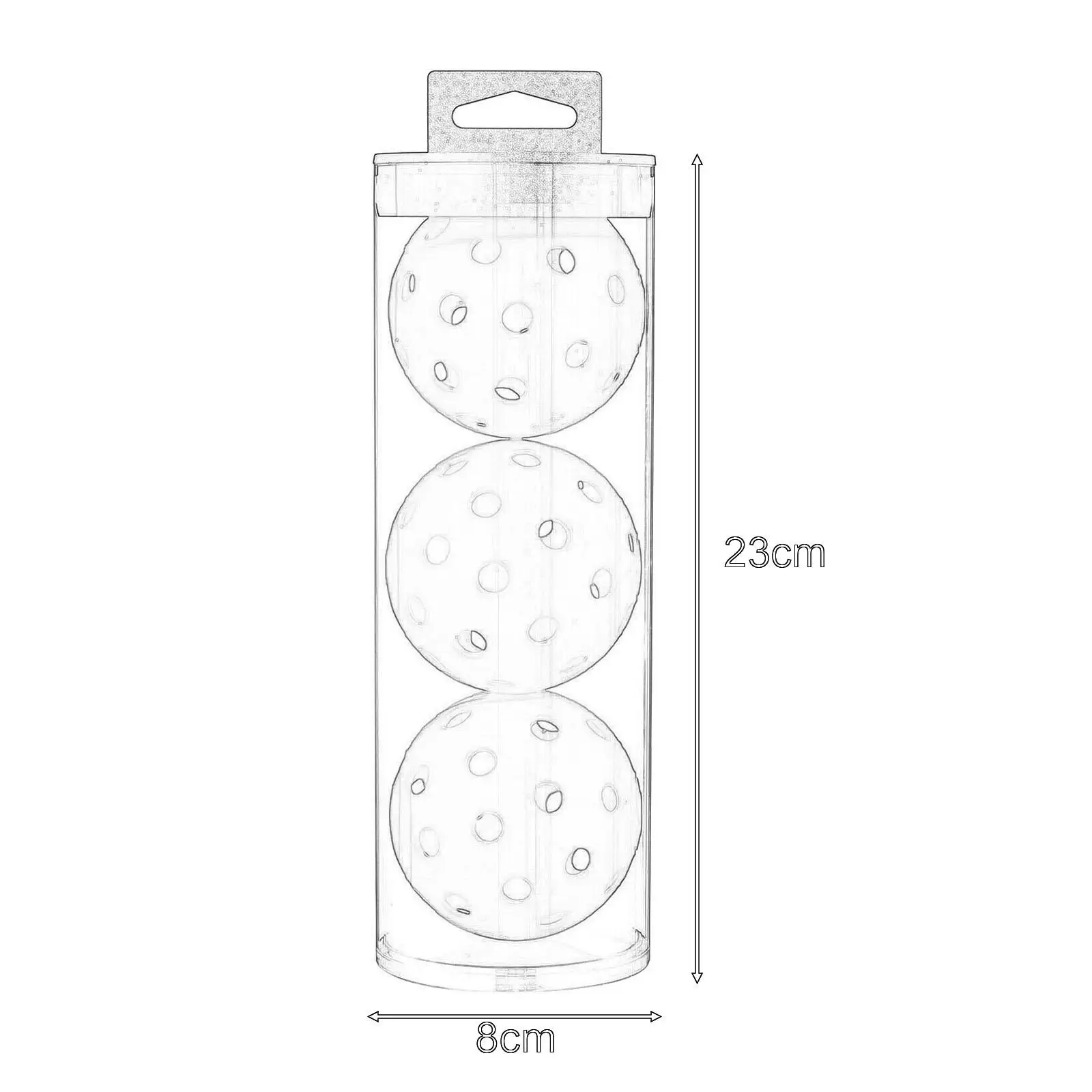 3Pcs Pickleball Ball Pickleball Accessories Practice Toy Ball for Outdoor Indoor