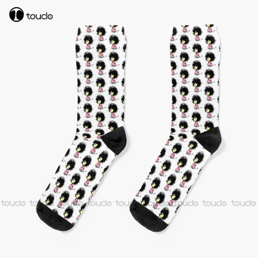 

Mafalda Dawns.Mafalda And Her Friends Socks Volleyball Socks Fashion Creative Leisure Funny Art Abstract Oil Painting Socks