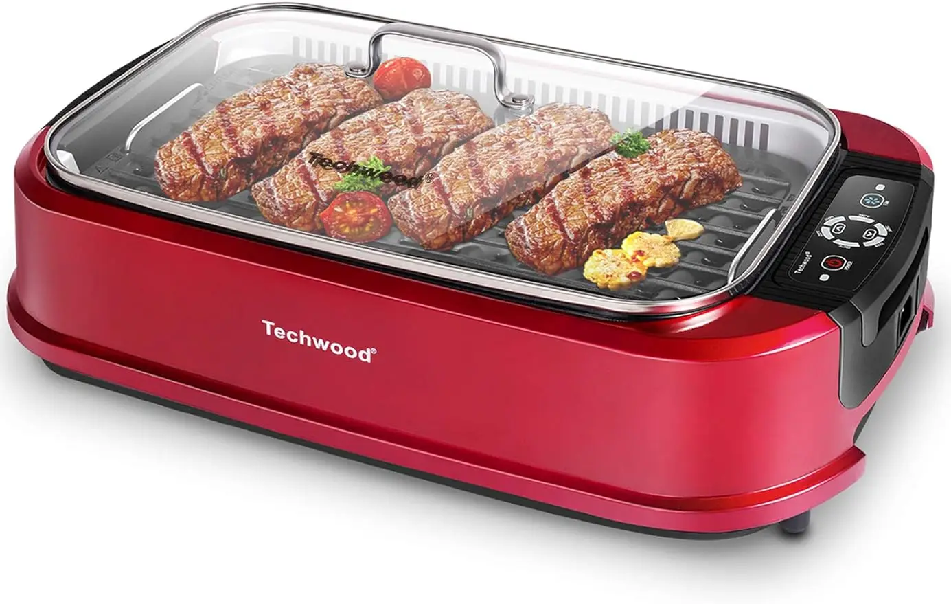 

Smokeless Indoor Grill Electric Grill Portable Korean Non-Stick Grill Plates with Temperature Control, Removable Drip Tray