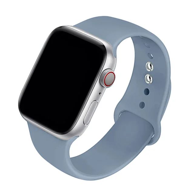 Silicone Strap For Apple Watch Band 44mm 40mm 41mm 38mm 45mm Smartwatch Rubber Sports Watchband Belt Bracelet iWatch 7 6 se 5 4 Lavender-Gray-38