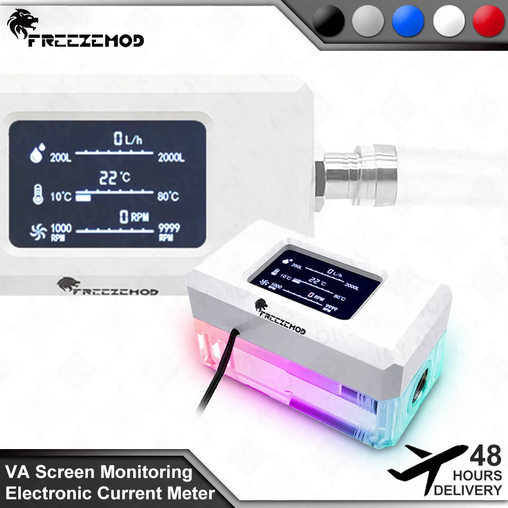 Zemod-water Cooling va Lcd Flow Meter Ventilador de Detecção Elétrica Rpw Termonômetro Velocidade para Monitoramento Mod Lsj-znr