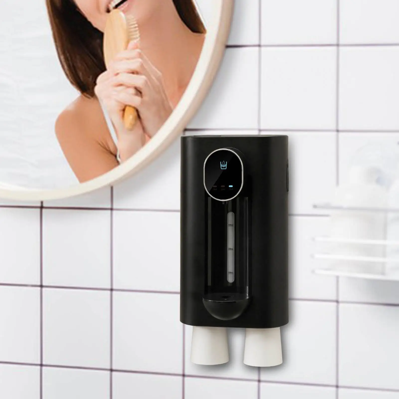 Touchless Automatic Mouthwash Dispenser 3 Levels Adjustable 540ml Mouth Wash Dispenser for Cafe Kitchen Hotel Restroom Bathroom 3