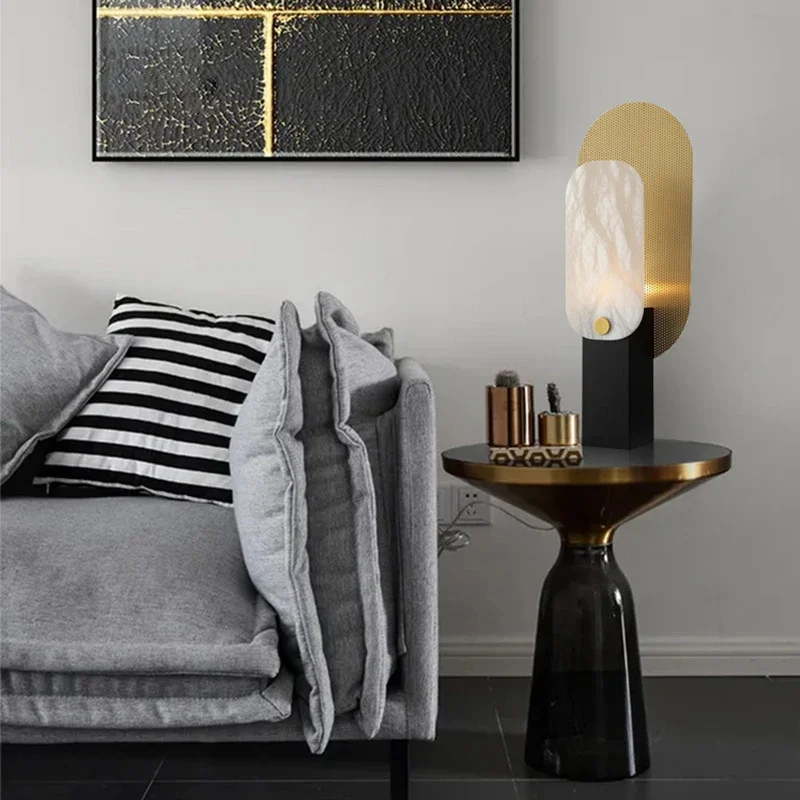 ALBERT Nordic Marble Table Lamp Luxury Modern Art Family Iiving Room Bedroom LED Creativity Decorative Desk Light 4