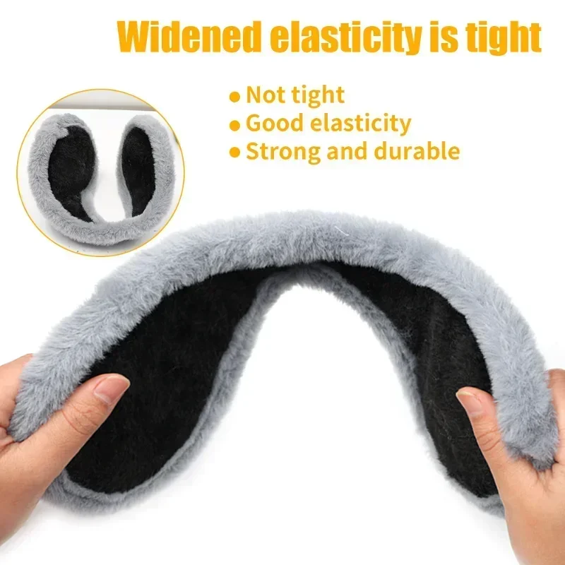 Ear Muffs Hair Dye Ear Muffs Soft Plush Thickening Ear Warmer Women Men Cold Proof Fashion Winter Earmuffs Solid Color Earflap Outdoors Protection