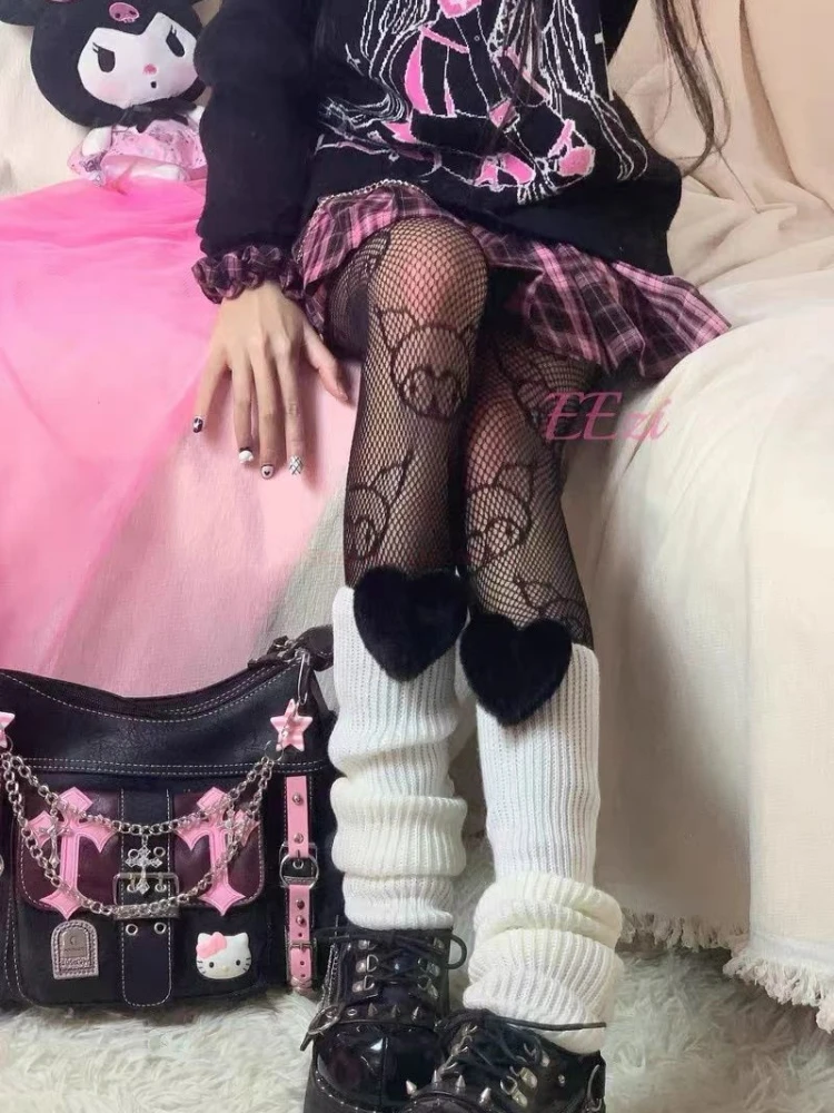 Sanrio Hello Kitty Gothic Punk Vintage Pink Cross Chains Crossbody Bags For Women Toys Hot Girl Handbag Y2k Trend Tote Bag Gift