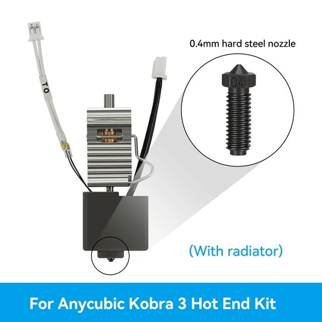 Anycubic Kobra 3 hotend met 0,4 mm Nozzle Anycubic3D