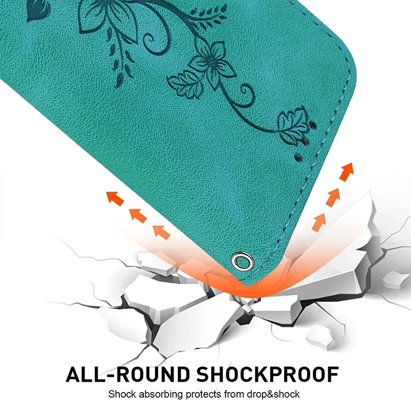Leather Wallet Phone Case with Lanyard Attachment