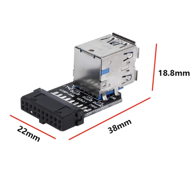 Adattatore per scheda madre USB 3.0 a USB 2.0, 19 pin USB 3.0 maschio a 9 pin USB 2.0 femmina adattatore convertitore per scheda madre PC USB 2.0 9 pin porta - 480 Mbps