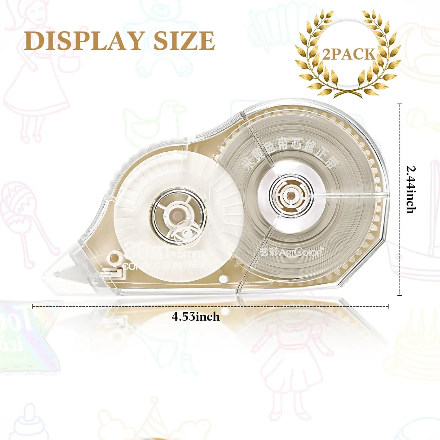 Correction Tape correction tape 100 Feet Long for School Office Supplies Crafting Note Taking Journal