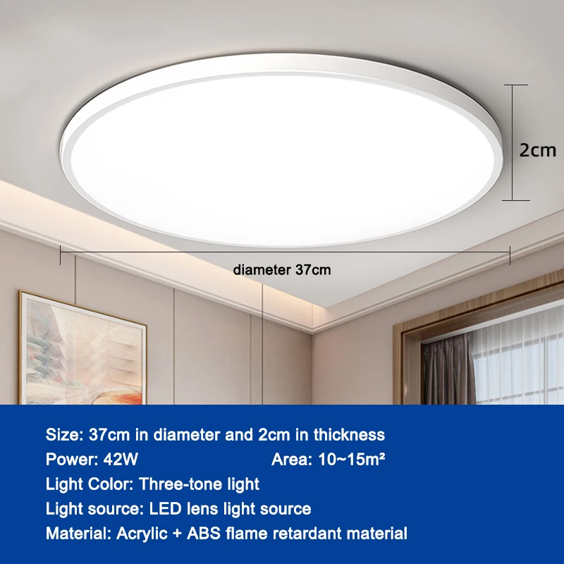 Modern Ultra Thin LED Light Round Waterproof Bathroom Balcony Bedroom LED Lighting Kitchen Aisle Corridor Ceiling Lamp Fixtures pendant ceiling lights