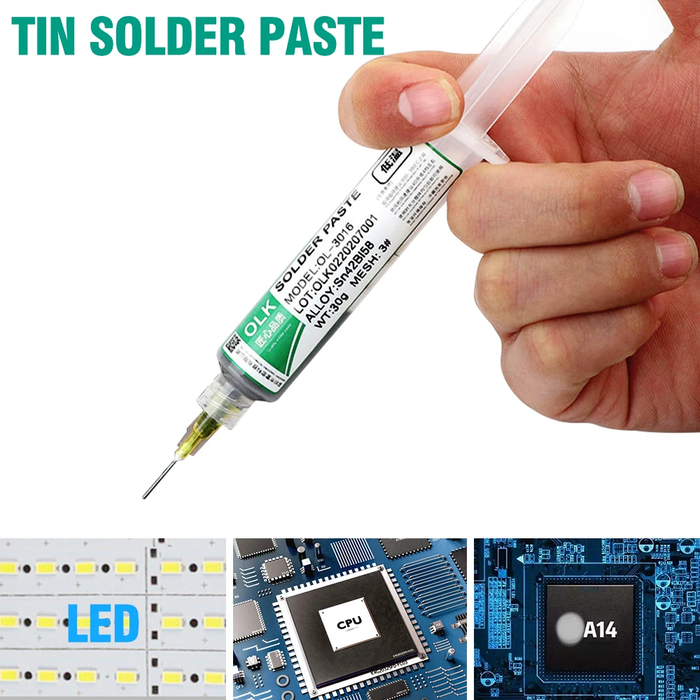 3050g138183LowTemperatureSolderPasteSyringeFluxForSoldering