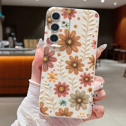 Custodia per telefono morbida con motivo di fiori retrò