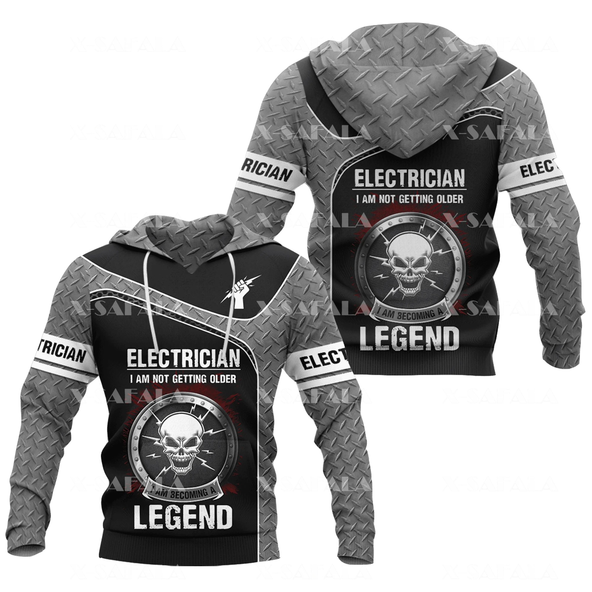 Electrician Customized 3D Print Hoodies Man  Women Harajuku Pullover Sweatshirt  Casual Tracksuit Unisex Zipper Up Jacket -1