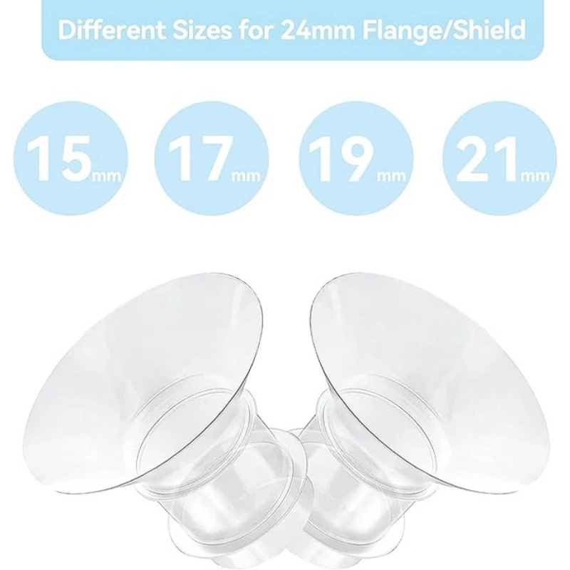 Flange Inserts 15/17/19/21mm Compatible with TSRETE Medela Momcozy S9/S9Pro/S12/S12Pro Wearable Breast Pump accessories