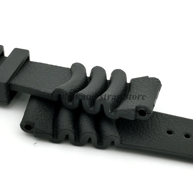 Silicone Waterproof Watch Strap Replacement - Men's Diving Wristband Accessory