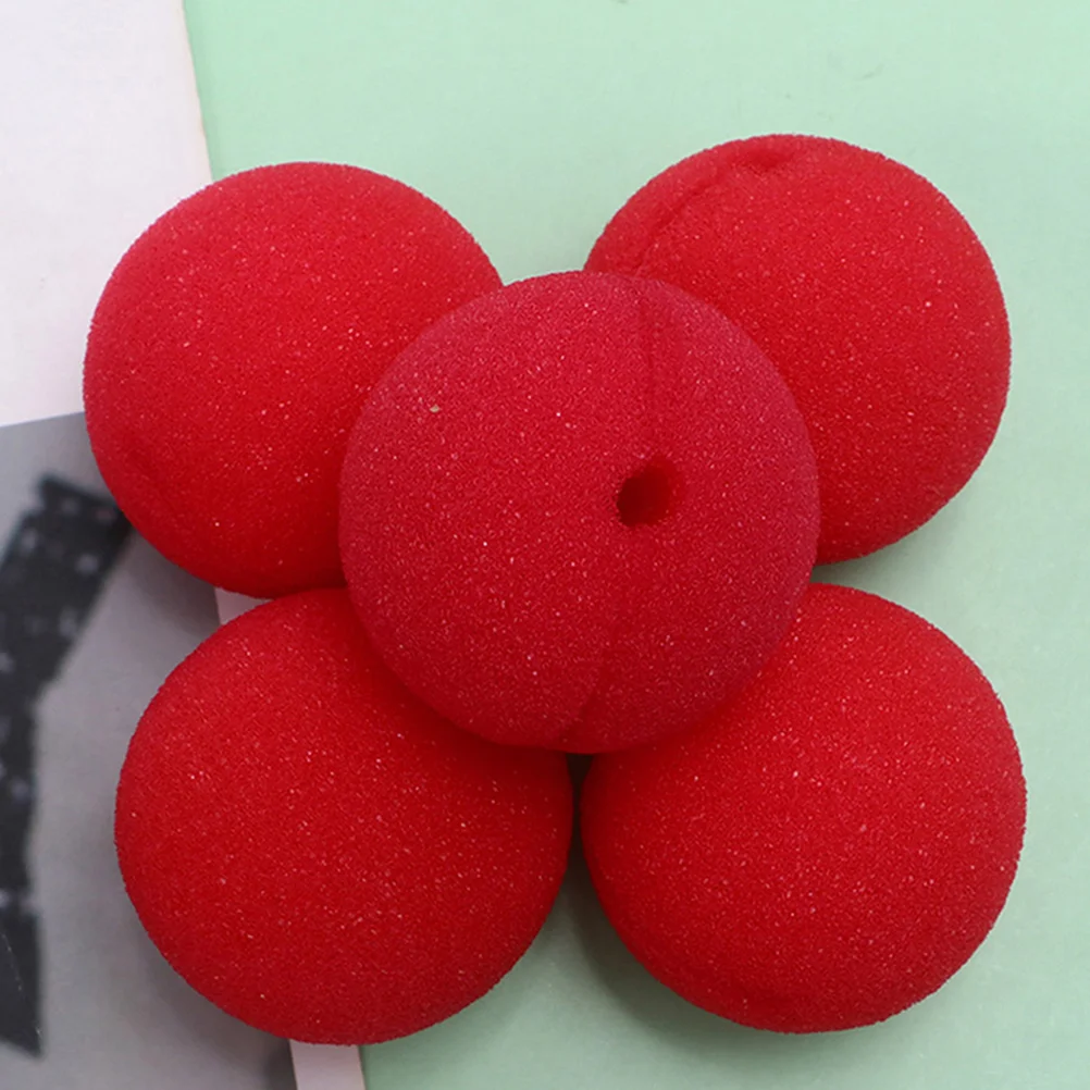 

10Pcs Decorative Clown Nose Lovely Red Rudolph The Red Nose Reindeer Decorations Sponge Clown Makeup Accessories Professional