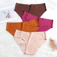 Culotte femme Sexy solide sans couture sous-vêtements féminins taille basse élasticité slips respirants pour dames caleçons doux Lingerie 2
