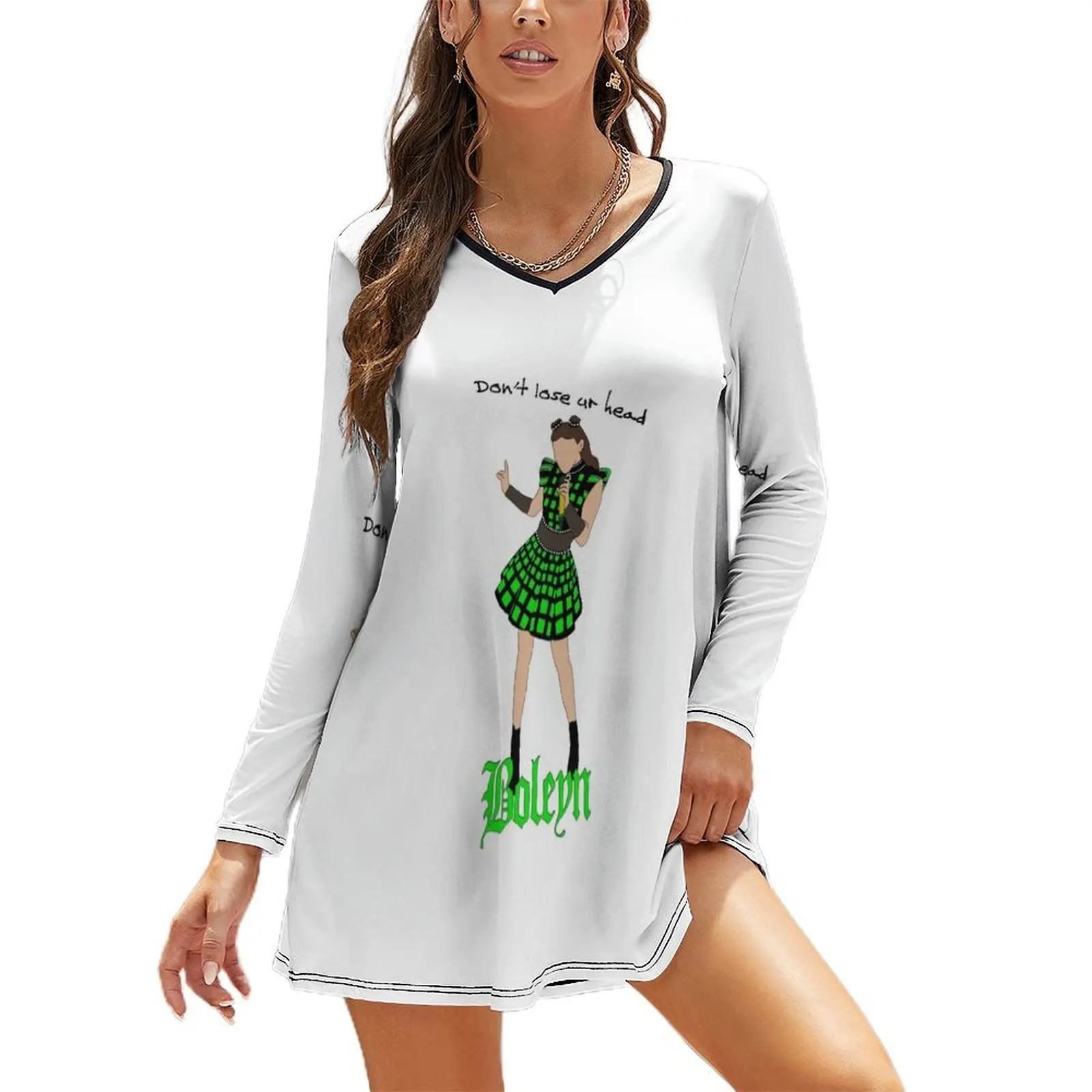 

Six the musical ~ Boleyn Long Sleeved Loose Dress women's summer clothing 2024 Women's summer skirt prom dresses