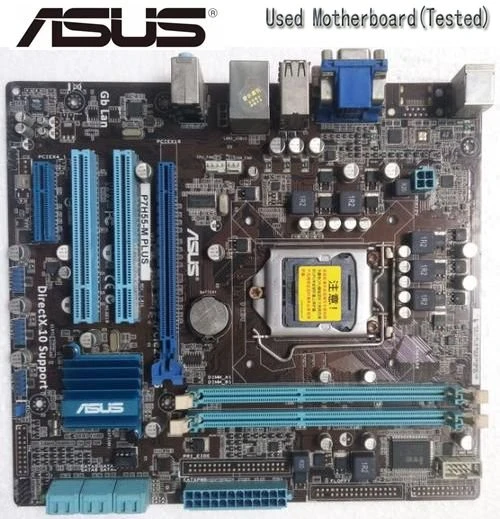 Asus-デスクトップマザーボード,オリジナル,中古,h55,lga P7H55-Mソケット,i3,i5,i7,ddr3,16g