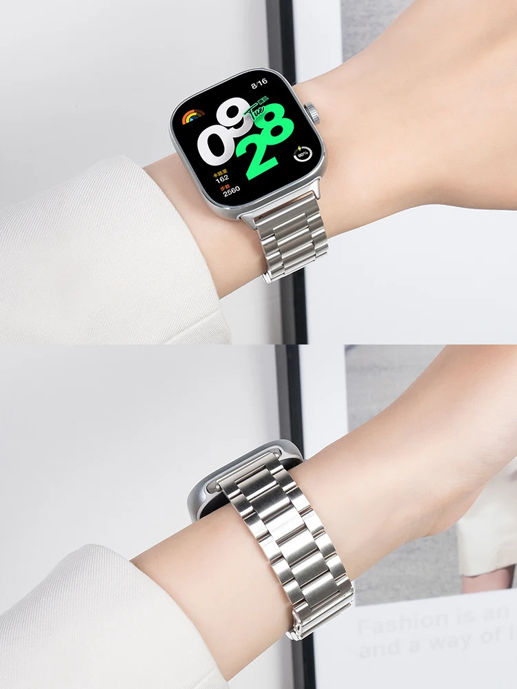 Stainless Steel Smartwatch Band - Elegant Link Bracelet Strap