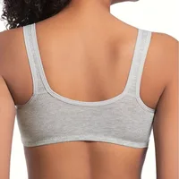 Women's Bra Wire-Free Front Closure Solid Color Full Coverage Fixed Cups More Considerate for Middle-Aged And Elderly Individual - Image 4