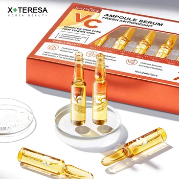 Sérum blanchissant pour le visage à la vitamine C, élimine les taches foncées, les taches de rousseur, minimiseur de pores hyaluronique, Anti-vieillissement, élimine les rides, Essence Golder