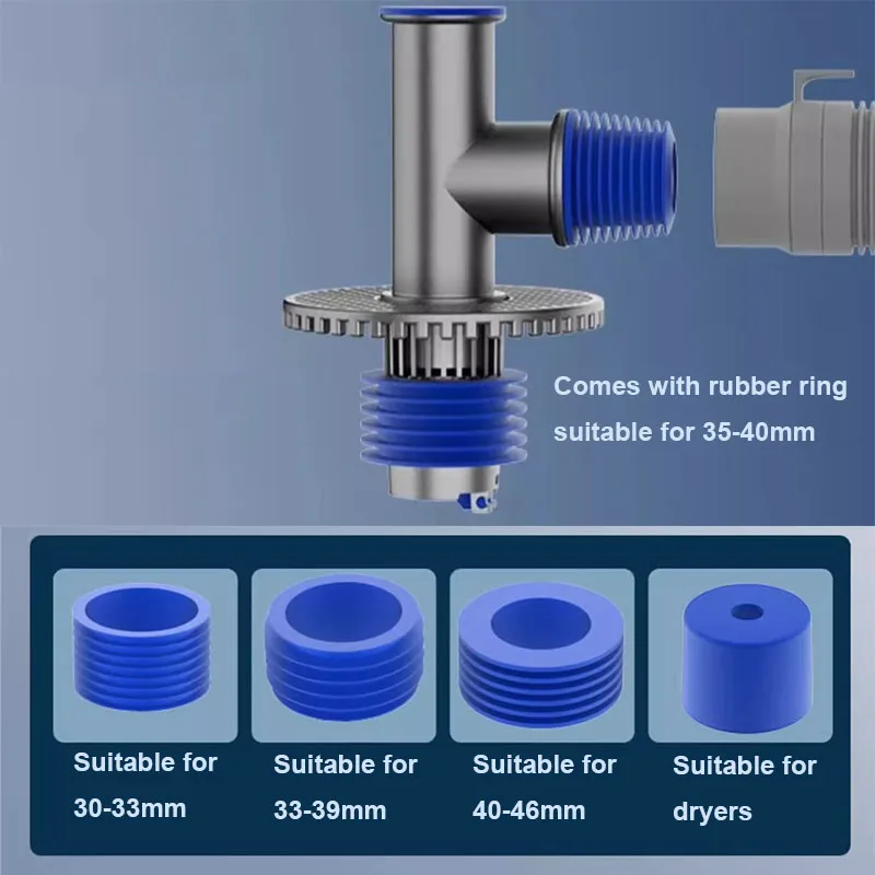 Universal Washing Machine Floor Drain 2 in 1 Sewer Drain Connector Sink Sewer Washroom Accessories Hose Adapter Disposer