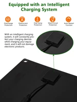 ELEGEEK Panneau Solaire Monocristallin Flexible 16W-160W USB 5V DC 12V avec Contrôleur 60A Type-C pour Téléphone et Batterie 12V Camping 4