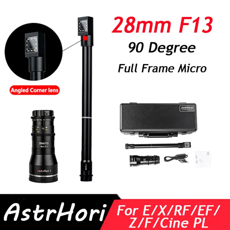 Astrhori 28Mm F13 90 Gradi Full Frame 2:1 Micro Obiettivo Per Sony E Fuji X Canon Rf/Ef Nikon Z/F Leica/Panasonic/Sigma L Cine Pl