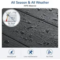 Outdoor Bar Table, 42" Weatherproof Patio Bar Height Counter Table, HIPS Material, Waterproof, for Outside, Garden, Backyard, Ba 6