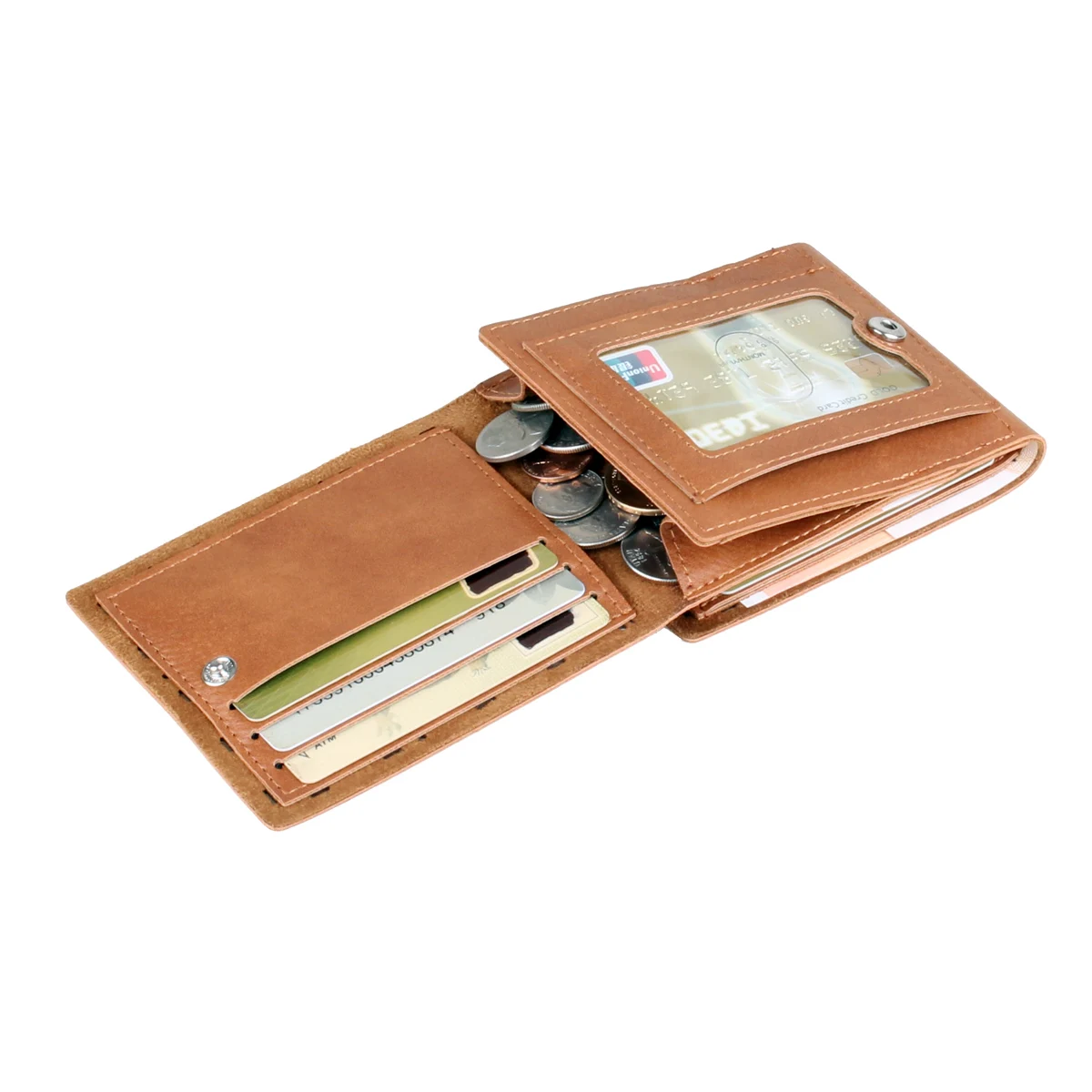 Novelty leather men's wallet, designer's personalized and fashionable carved women's large capacity card clip coin bag