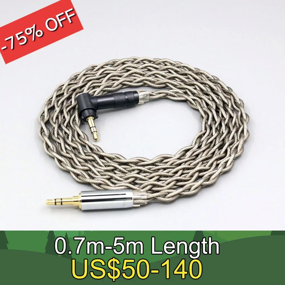 99% Argento Puro + Grafene Cavo Auricolare Scudo Placcato Argento Per Fostex T50Rp Mk3 T40Rp Mk2 T20Rp Mk2 Dekoni Audio Ln008481