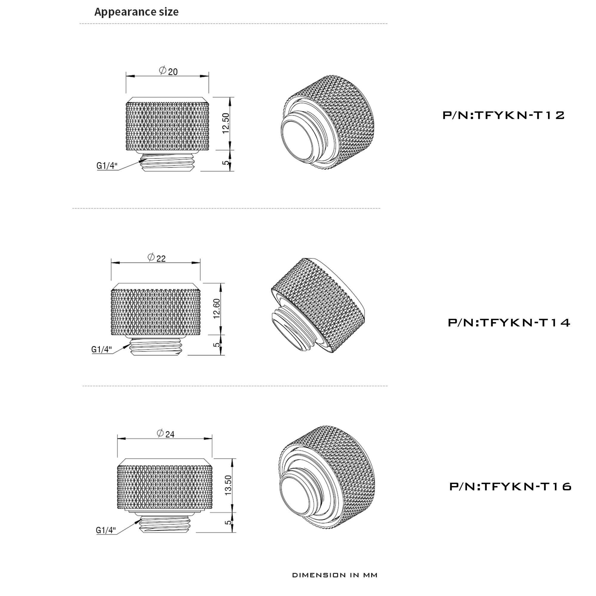 Conector de Metal com Refrigeração a Água Conector de Metal g1 Od12 mm 14 mm Od16 mm Tamanhos Od12 14 16 mm Od16 mm - Imagem 3
