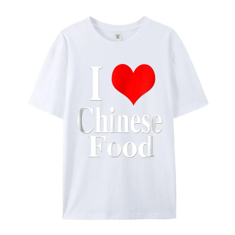 I Love Chinese Food Shirt__20299 All Cotton Tops & Tees Gift Idea Vintage T Shirts Funny Retro O-Neck Tee-Shirts Short Sleeve I Love Chinese Food Shirt__20299 white