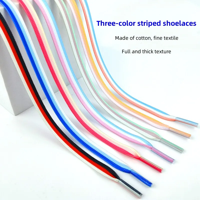 

1Pair Gradient Flat Shoelaces for Sneaker Rainbow Laces Colorful Candy Fabric Shoelace Woman Men Casual Canvas Fashion Shoe Lace