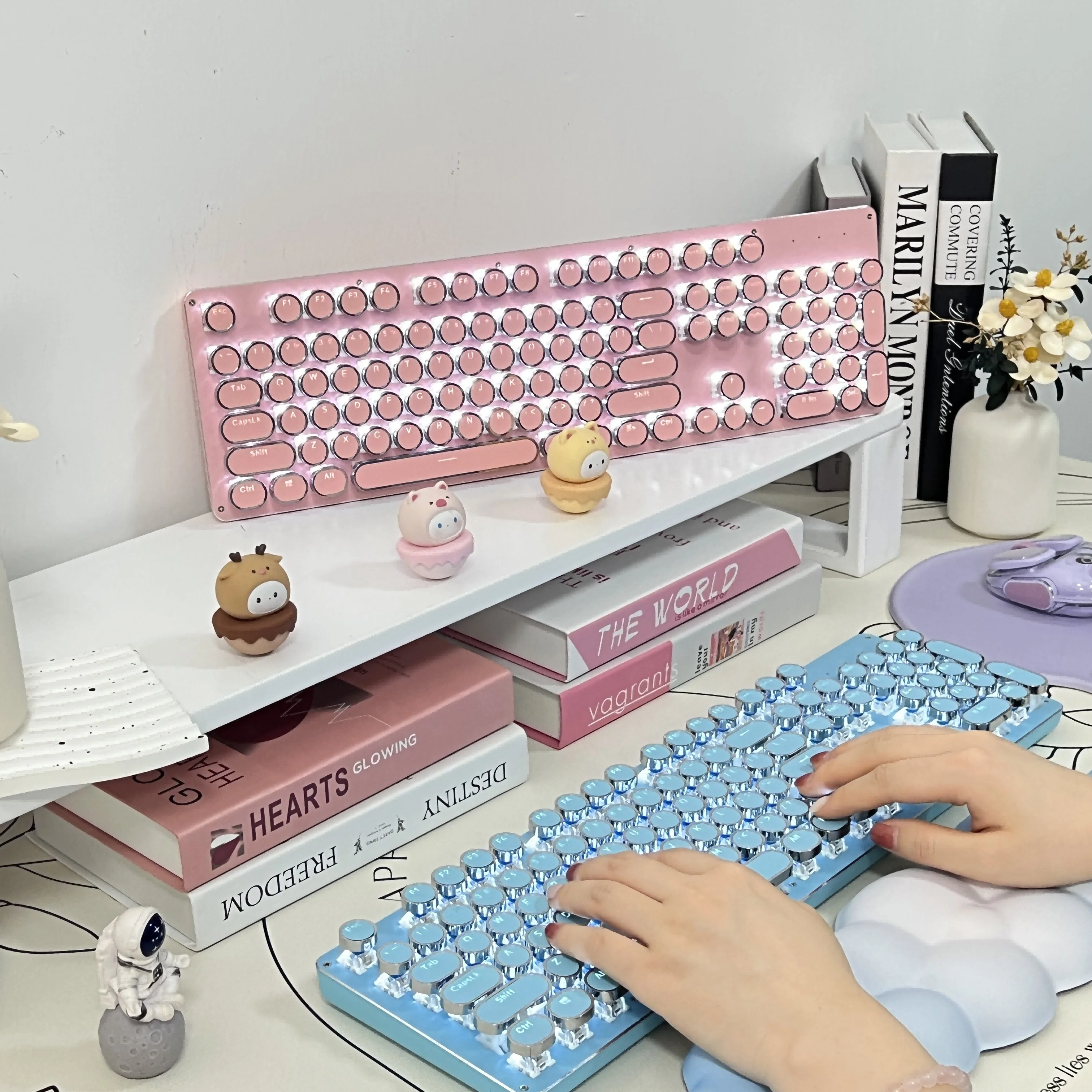 TK950 メカニカルキーボード　無線　優先　2.4 Amazon.com: TK950 Wireless Typewriter Keyboard and Mouse