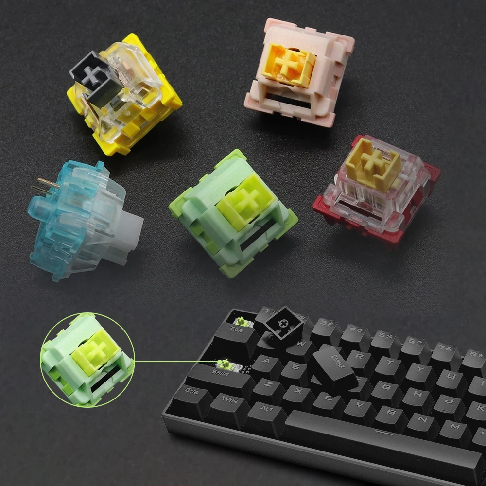 Outemu Mechanical Keyboard Switches 3Pin Lube RGB Gaming MX Silent Clicky Linear Tactile |