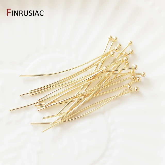 Metal Ball Head Pins Jewelry Making  Ball Head Pins Jewellery Making - 0.7  40mm 14k - Aliexpress